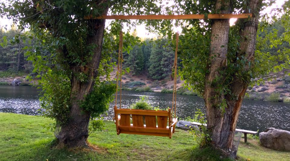 Fisherman's Point swing dedicated at Walton's Grizzly Lodge