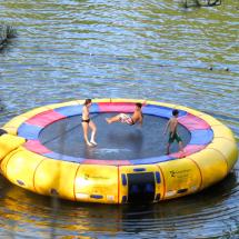 water trampoline on our lake