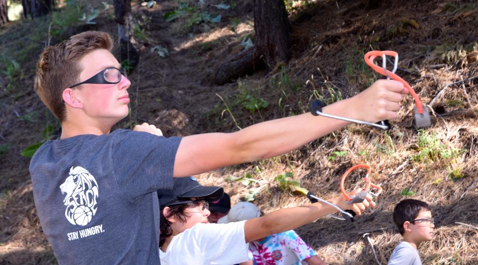slingshot range at California summer camp