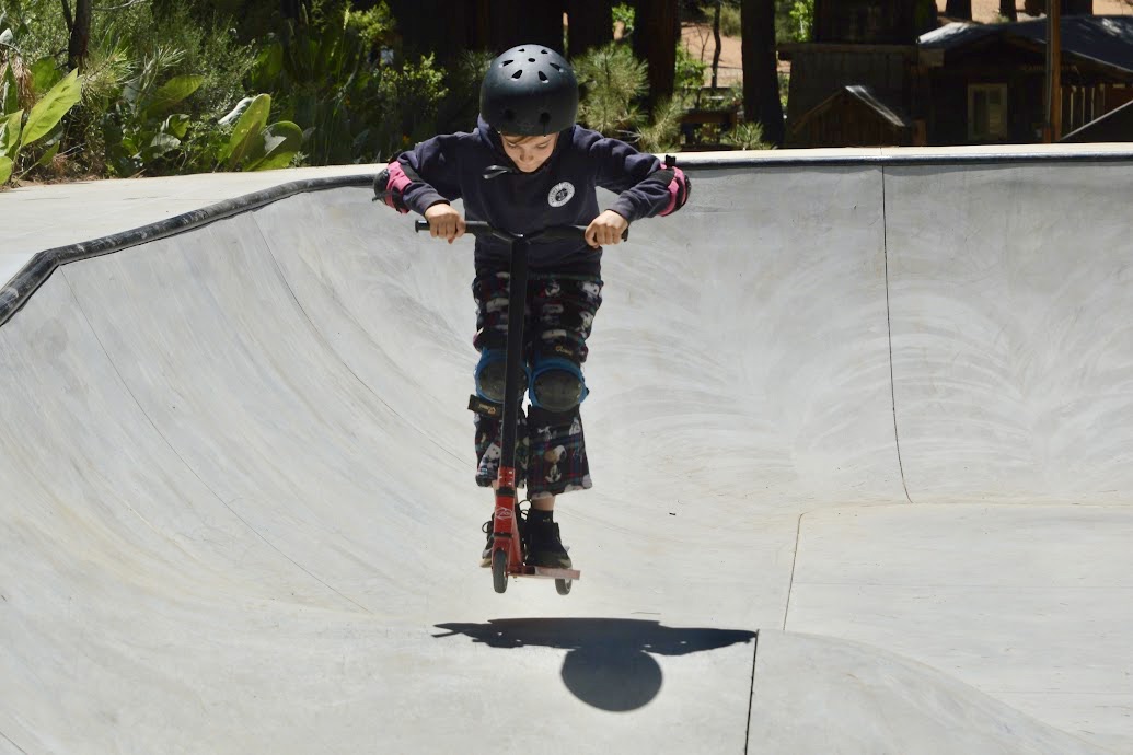 camper skateboarding