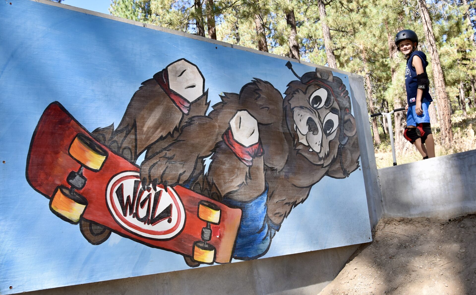 mural at skate park