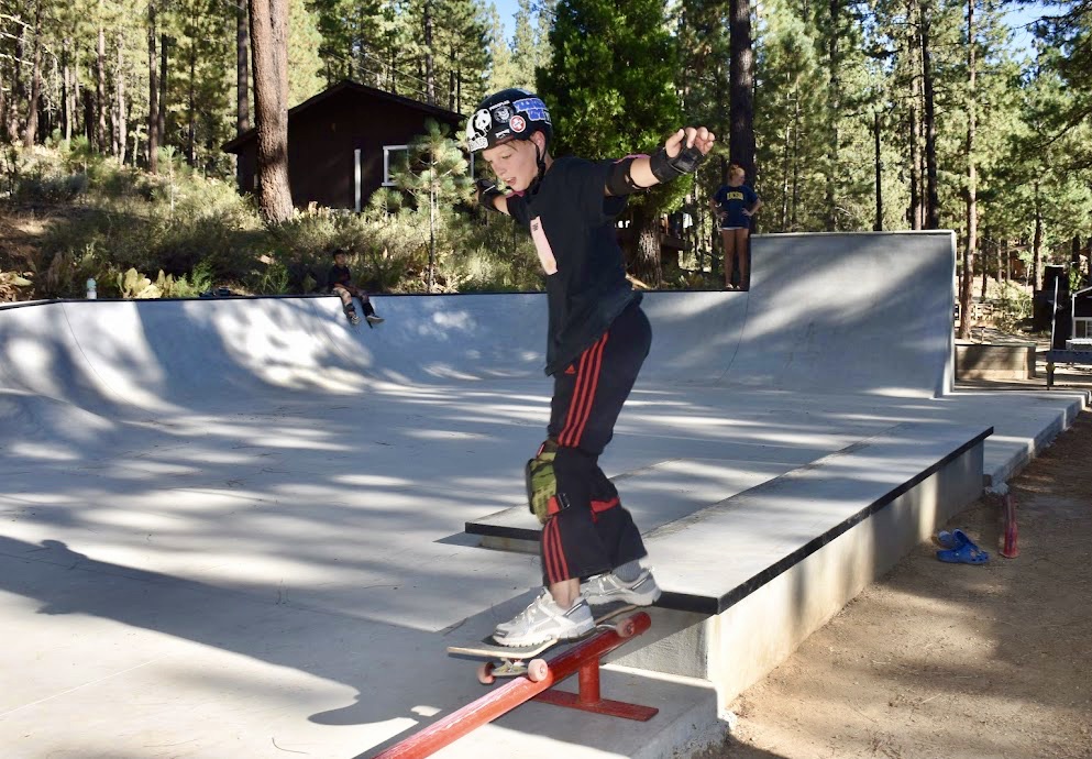 camper skateboarding