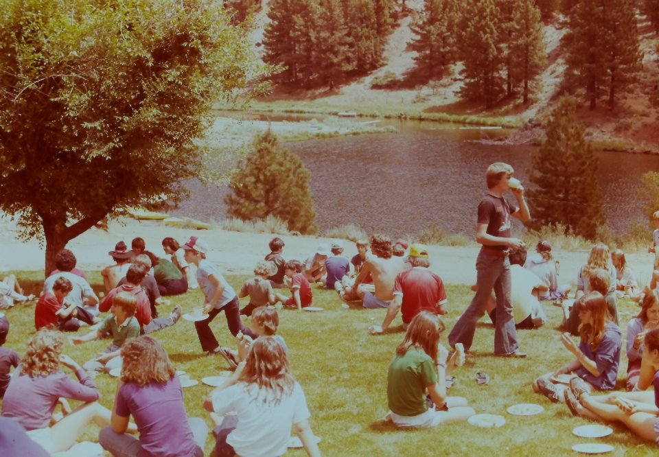 Campers near the lake